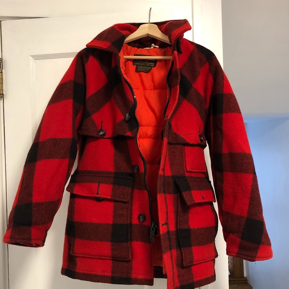 Vintage Eddie Bauer Goosedown & Wool Plaid Jacket
